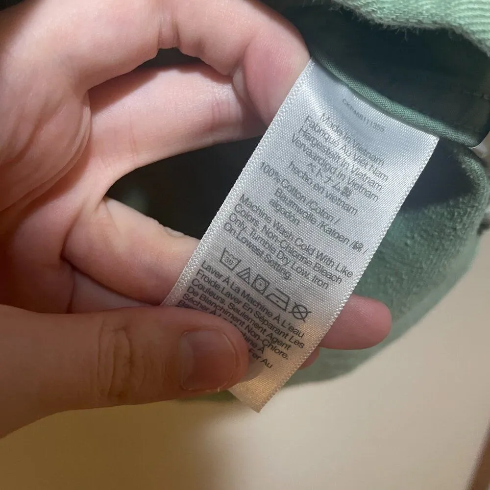 Madewell Size 2X Plus Garment-Dyed Twill Shirt Jacket Shacket Button Down Green - Image 10