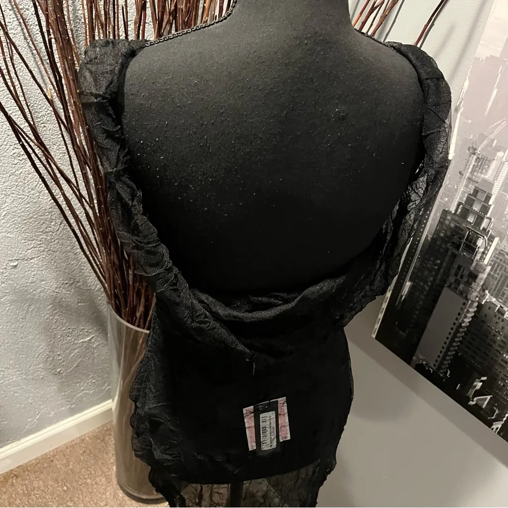 🍒NWT PRETTY LITTLE THINGS COWL NECK MESH MAXI BEACH DRESS SIZE 8🍒 - Image 5