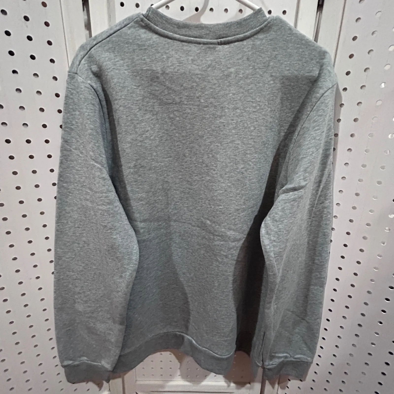 Happy New Year Graphic Sweatshirt Gray Crew Neck Long Sleeve Pullover L Size L - Image 5