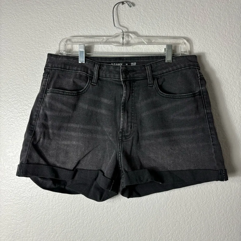NWT Old Navy High Waisted WOW Light Black Heather Jean Shorts - 3 inch inseam 12 - Image 6