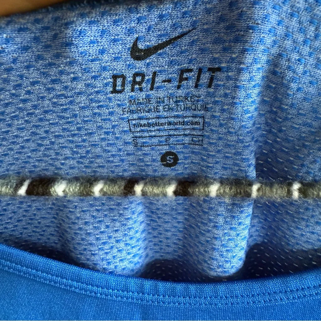 Nike Dri-Fit Royal Blue White Women's Long Sleeve Top Small - Image 2