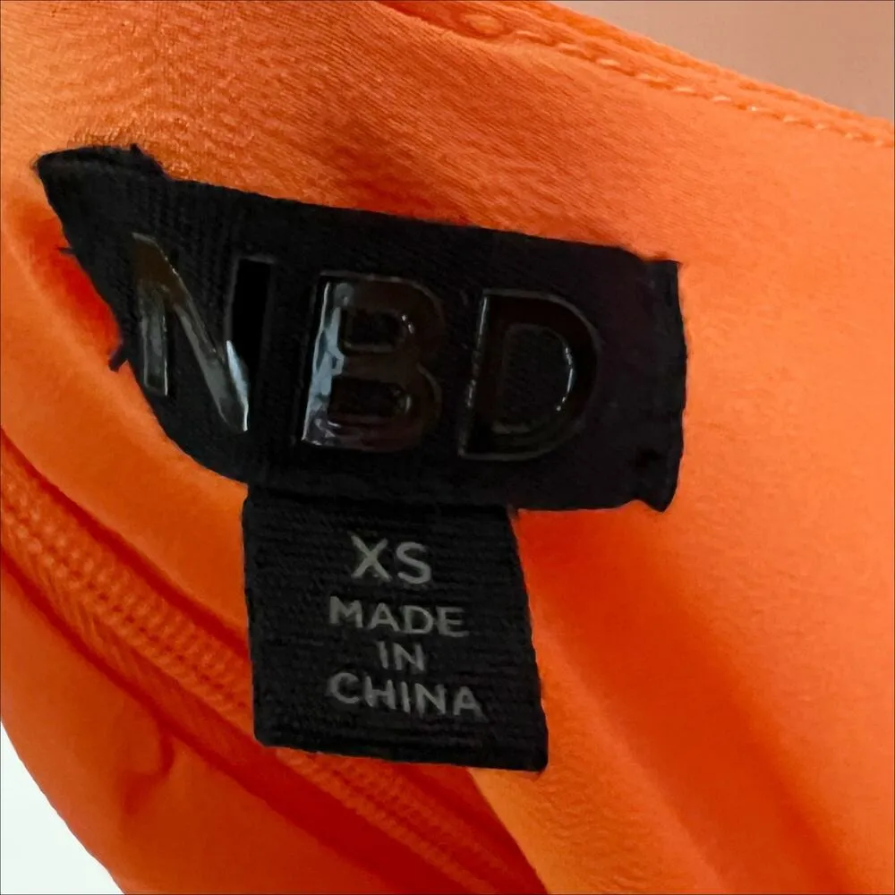 Revolve NBD Victoria Gown Halter Dress in Tangerine Orange Size XS - Image 7