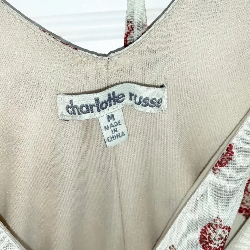 Charlotte Russe floral wrap dress size M - Image 4