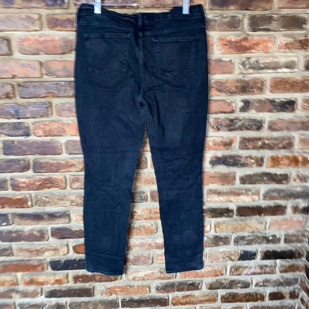 Old Navy Black Wash Denim Sweetheart Skinny Jeans Women's Size 10 - Image 4