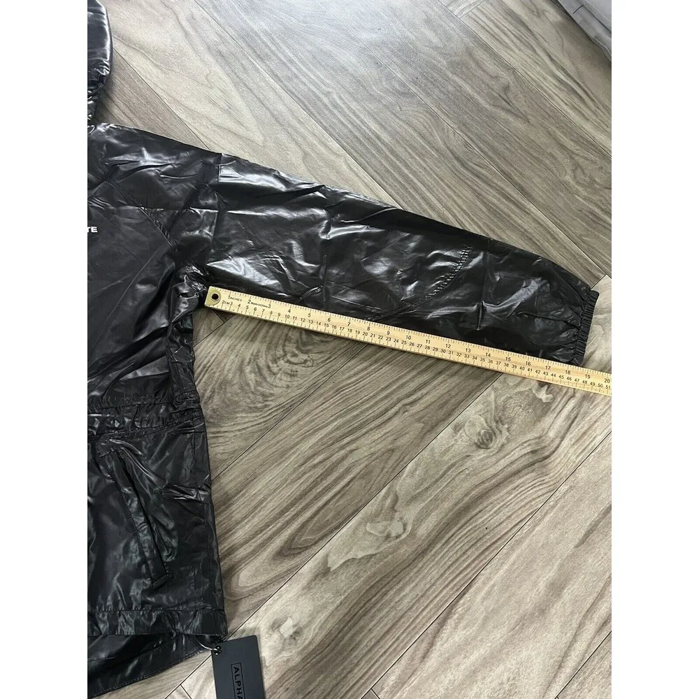 Alphalete  Women’s Infinity Explorer Jacket-Black Rain Windbreaker Jacket Hooded - Image 9