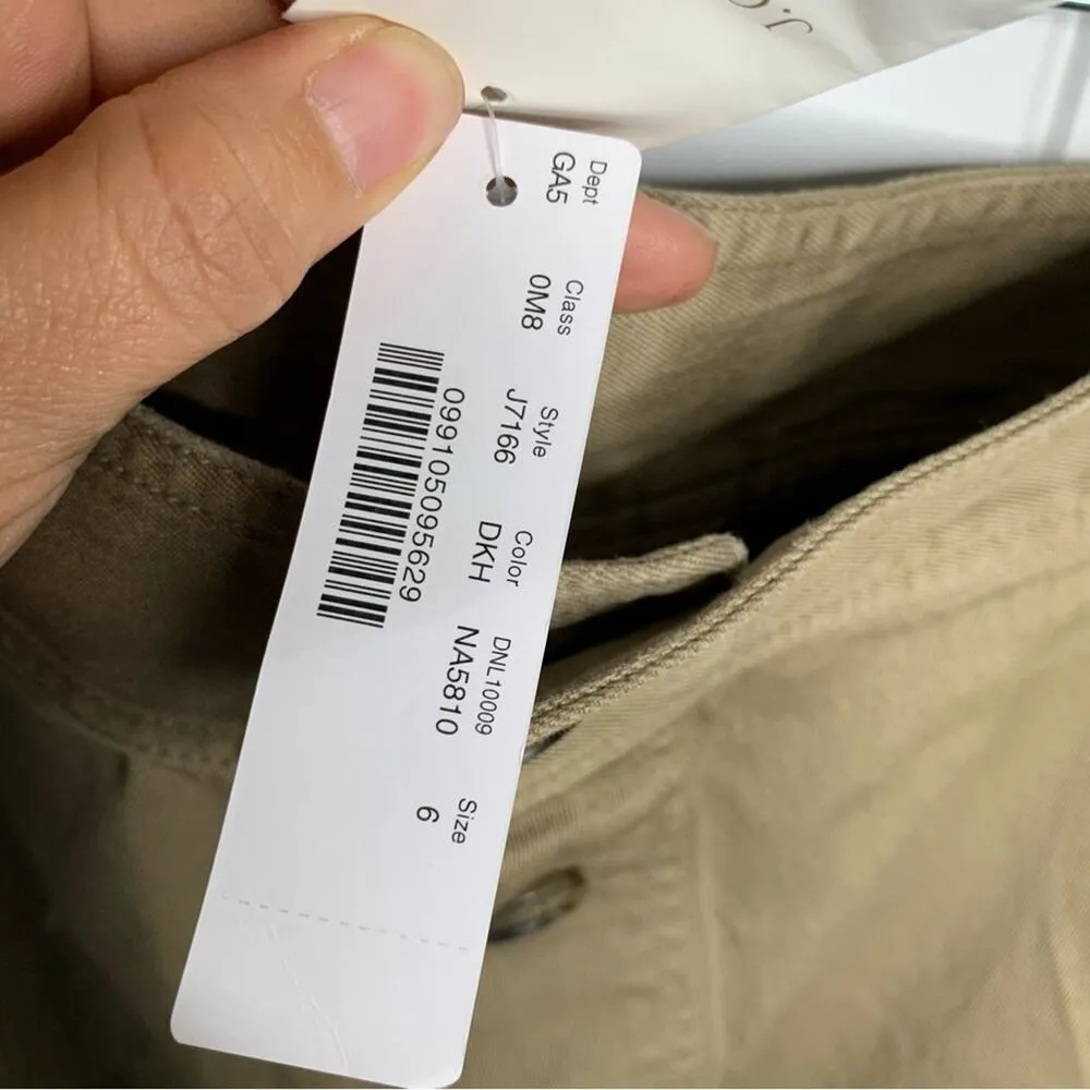 J Crew size buttons pencil skirt in stretch chino khaki size 6 minimalist bo 104 - Image 9