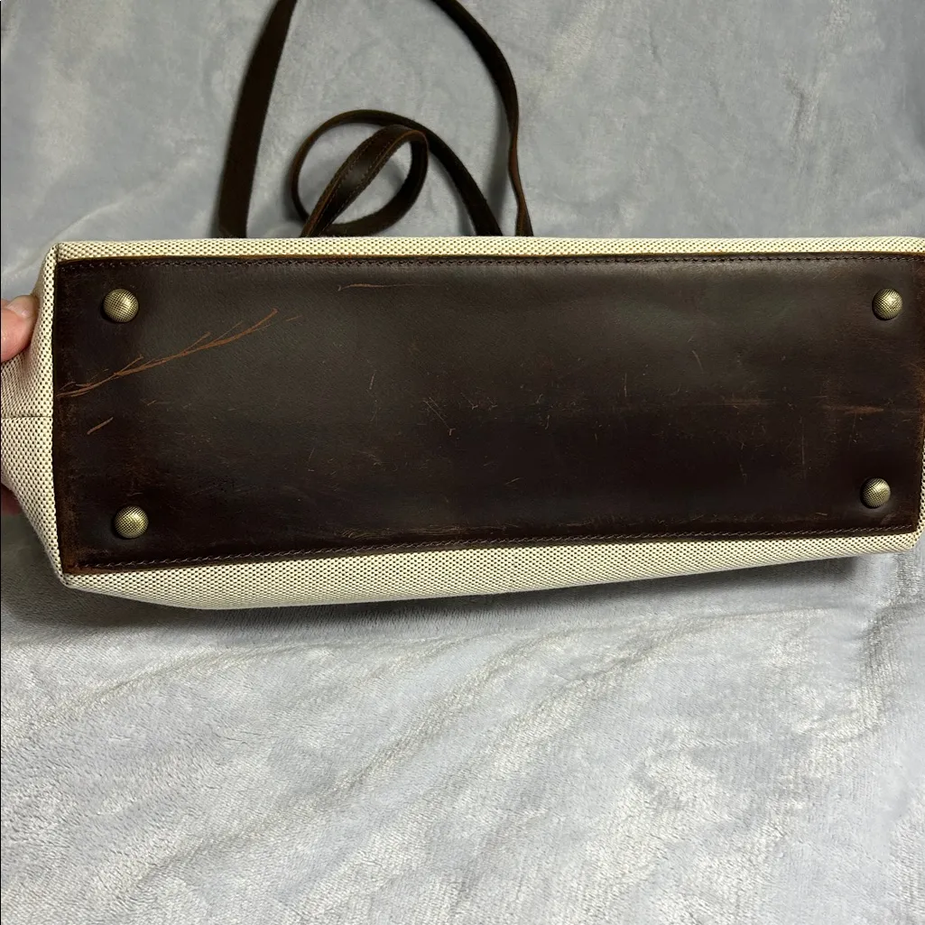 SZone Leather & Canvas Laptop Tote - Image 6