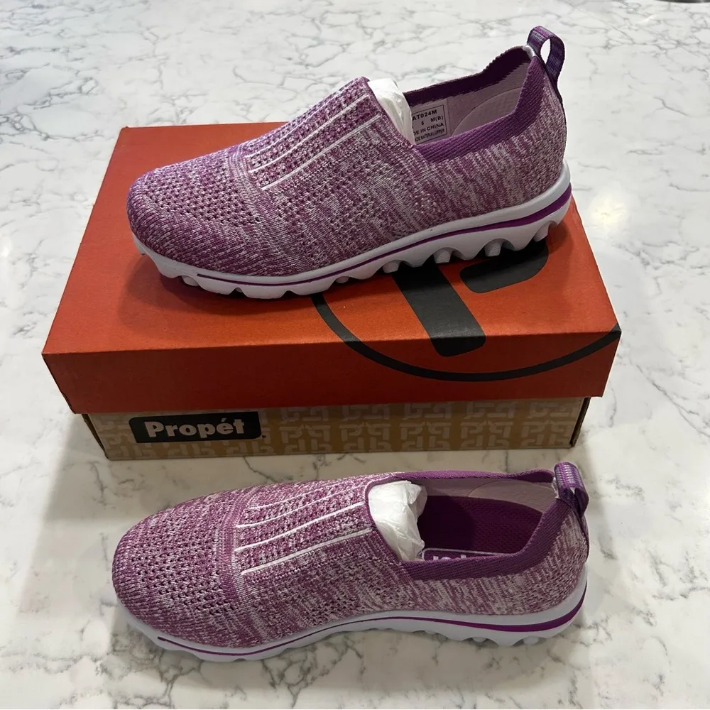 NWT Propet Purple Travel Active Stretch Slip On Comfort Shoes Size 5 - Image 2