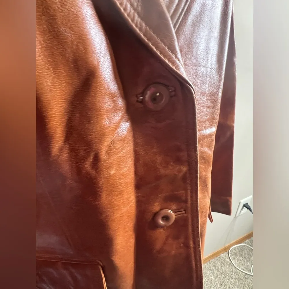For Joseph 100% leather coat camel color size large - Image 5