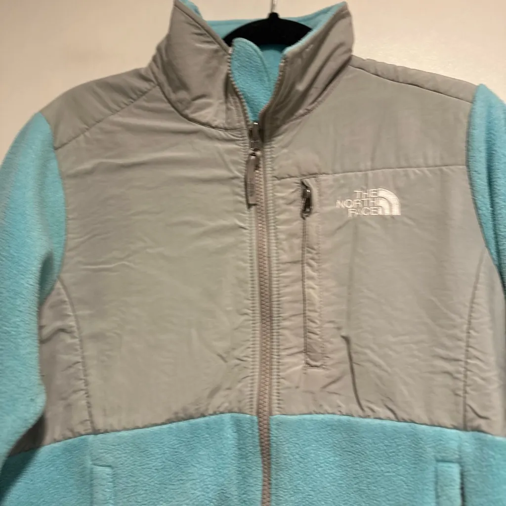North Face Sz:S Y2K Sky Blue/ Gray Polartec Denali Full Zip Fleece Jacket. - Image 11