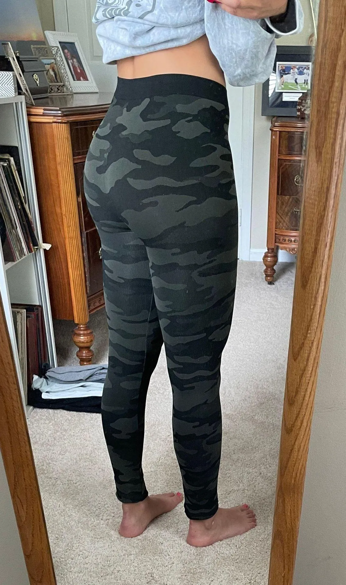 Camo Leggings Green Size XS - Image 2