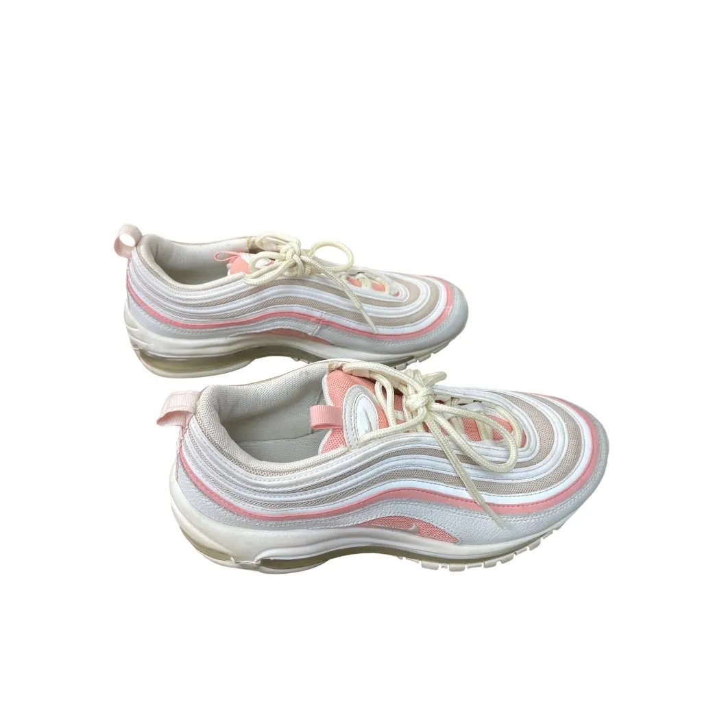Nike Air Max 97 Womens Summit White coral low top sneakers size 8.5 SKU 8975 - Image 4