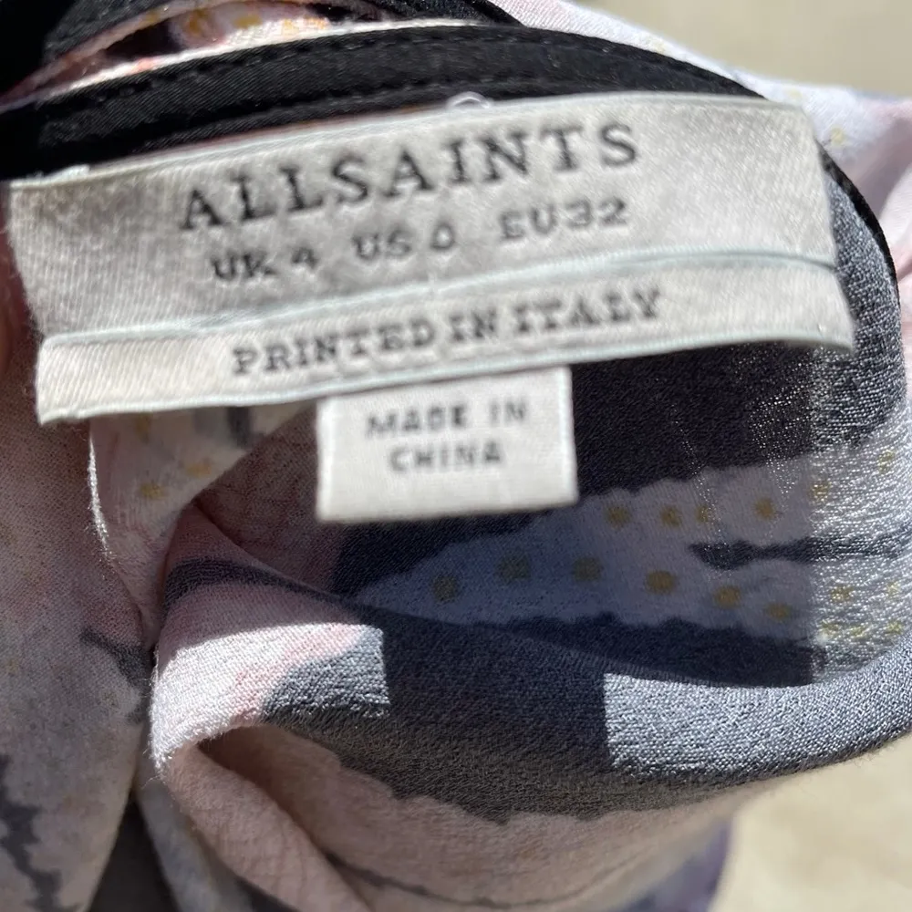 All Saints Sonny Fuji Tie Waist Dress size 0 - Image 8