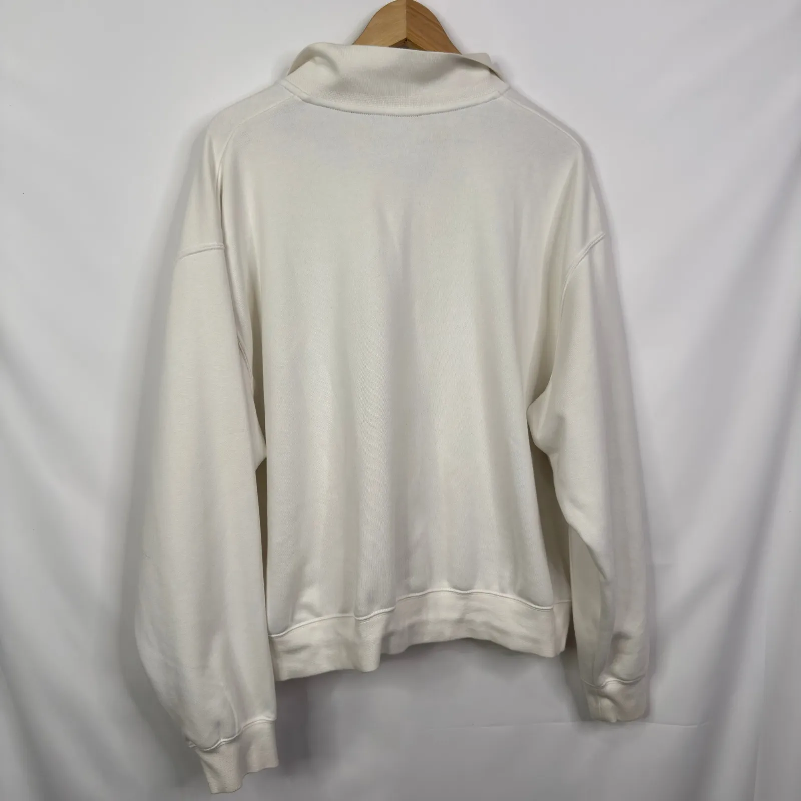 Nike Dri-FIT Oversized Fit White Tennis Polo Sweatshirt Pullover XL - Image 6
