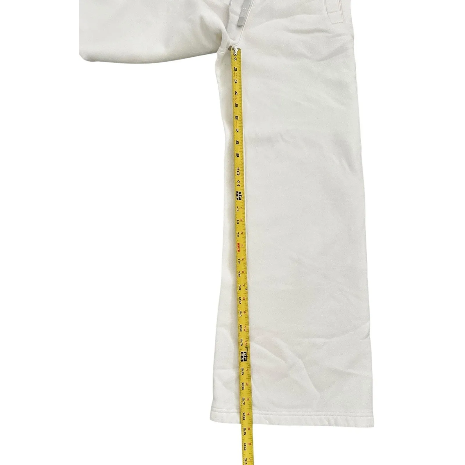 Figs Logo Off Shift Wide Leg Sweatpants Women's Sz XS Off White - Image 7