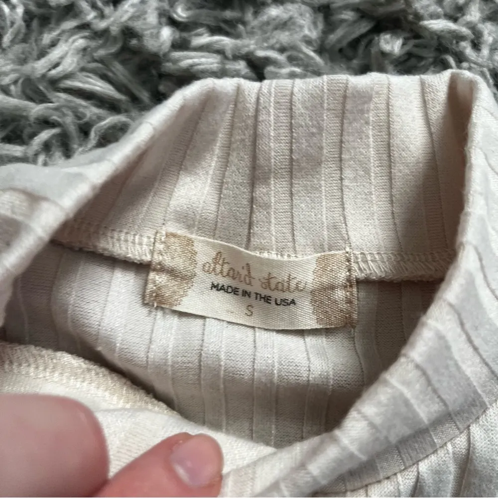 Altard State Ribbed cream bell sleeve long sleeve size small - Image 6