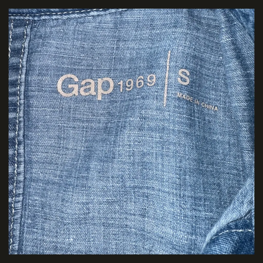 GAP 1969 Women’s Denim Boiler Suit Jumpsuit Chambray Utility Coverall Size S EUC - Image 7