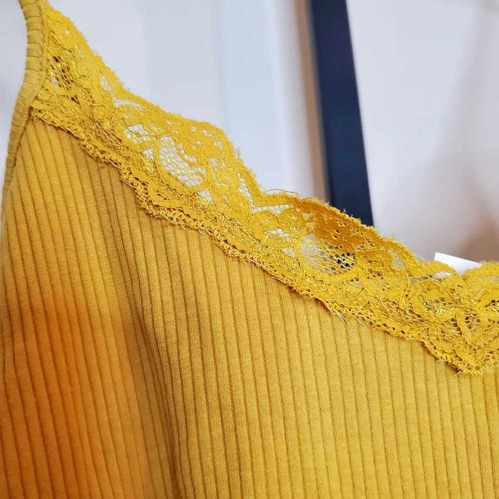 5/$25 Full Circle Trends Yellow Orange Cami Ribbed - Image 6