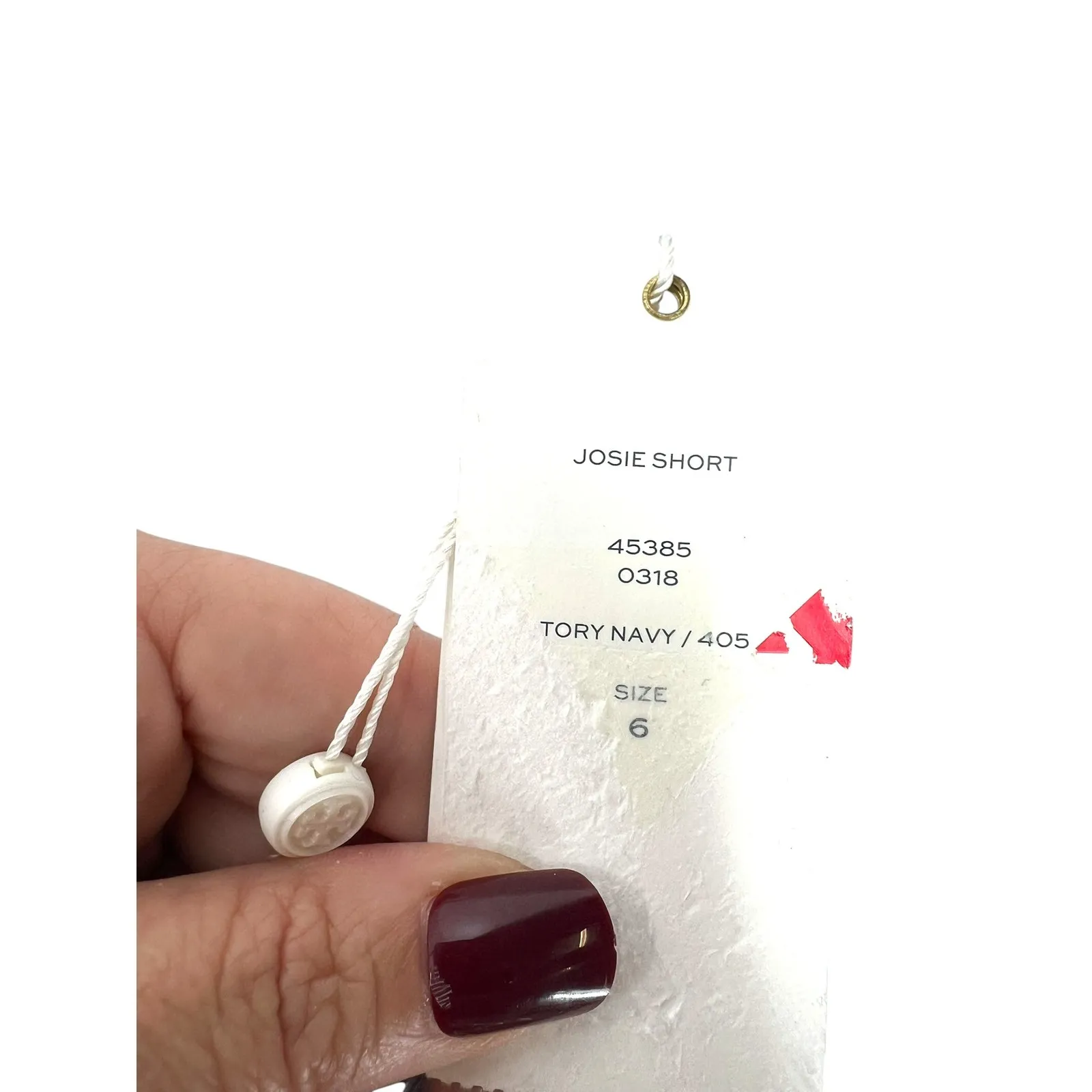 NWT Tory Burch 6 Josie cotton terry pull-on mini beach shorts gold hardware Navy - Image 8