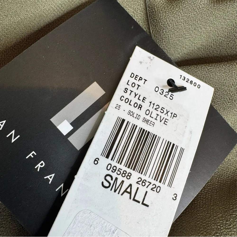 I.N. San Francisco Off Shoulder Peplum Sleeve Mini Dress Olive Green Size S NWT - Image 6