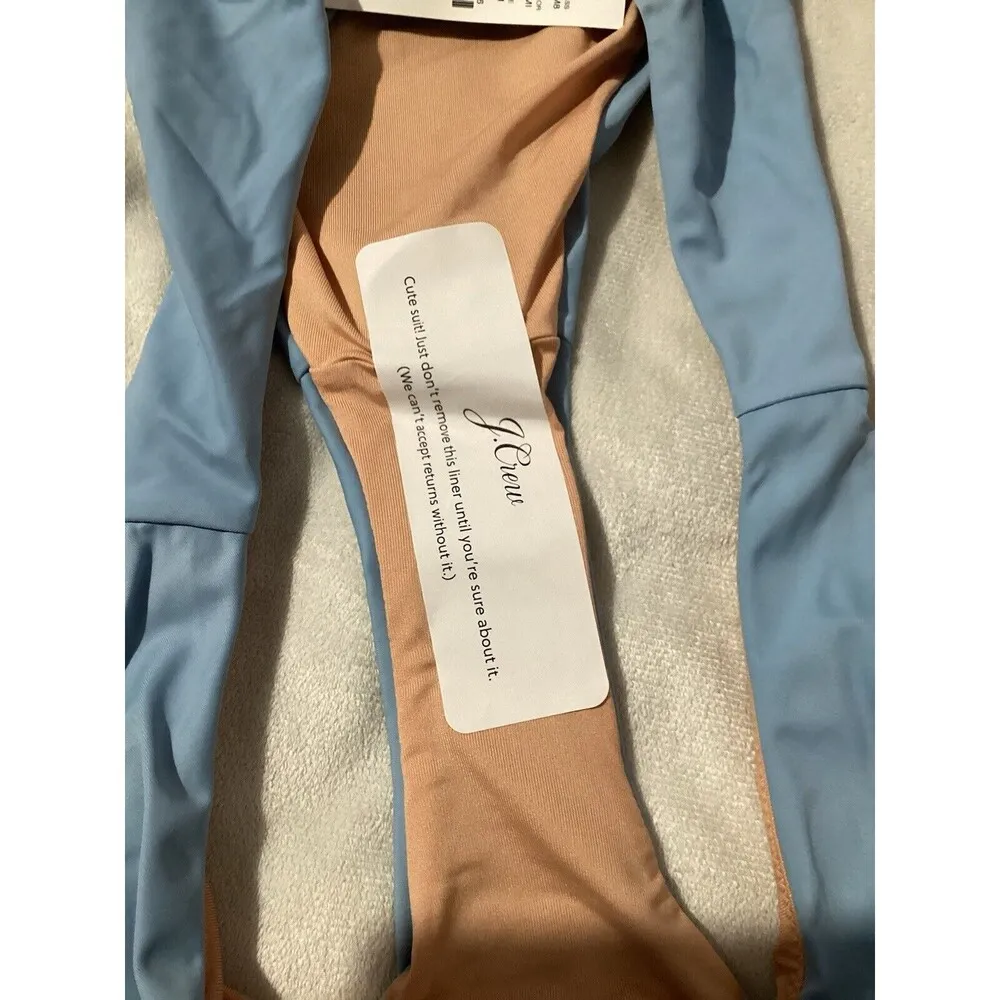 J. Crew Light Blue Bikini Swim Bottom Cheeky Medium - Image 5