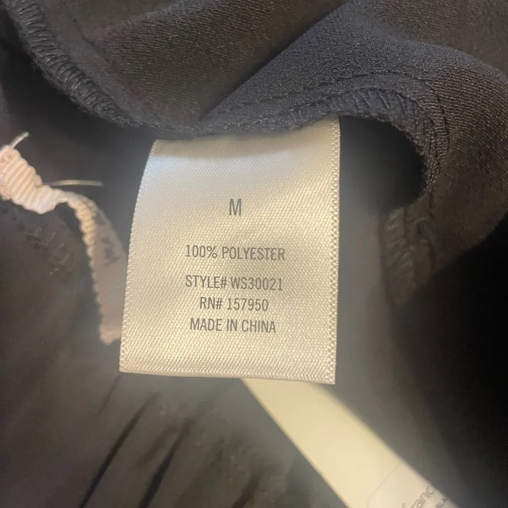 NWT Francesca’s Boutique Silk Waistband Wrap Black Dress Pants Joggers - Image 5