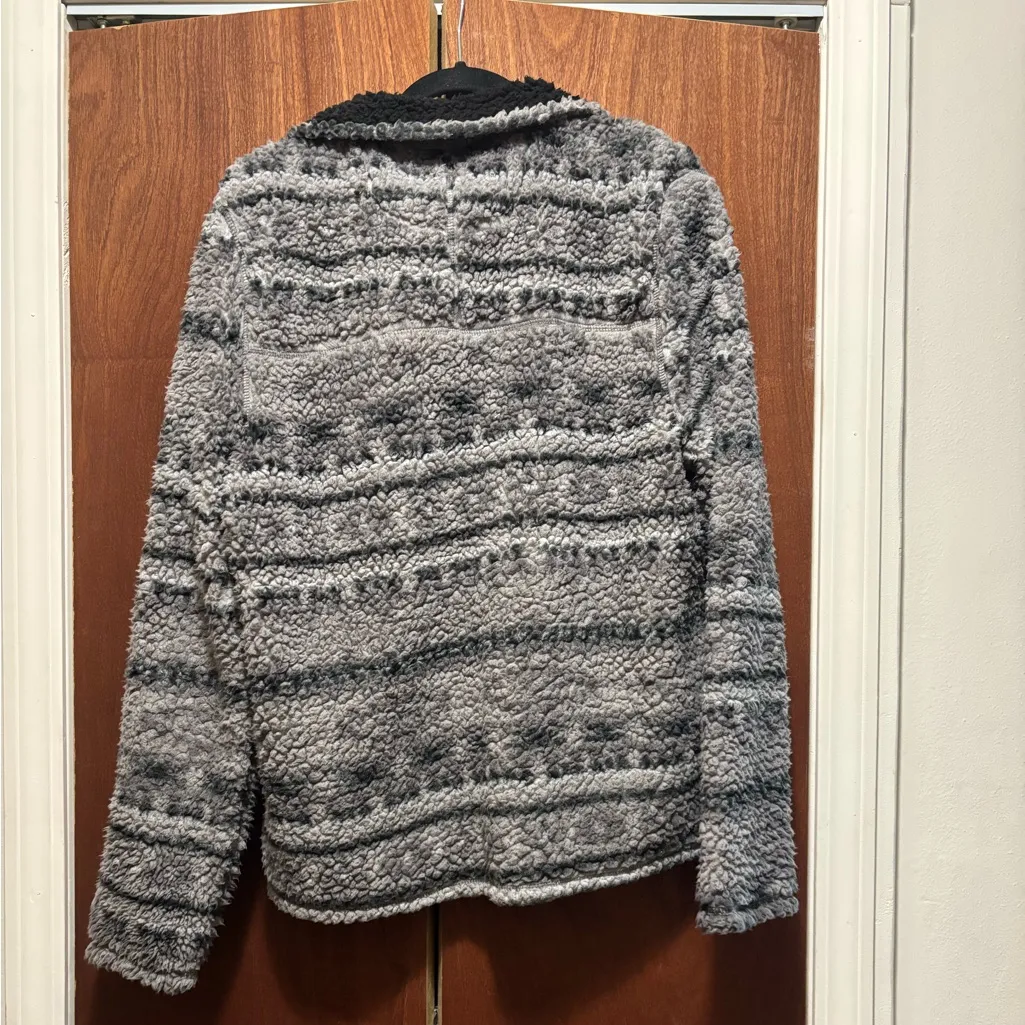 Women's natural blue by Visitor Sherpa Pullover Gray Size L - Image 7