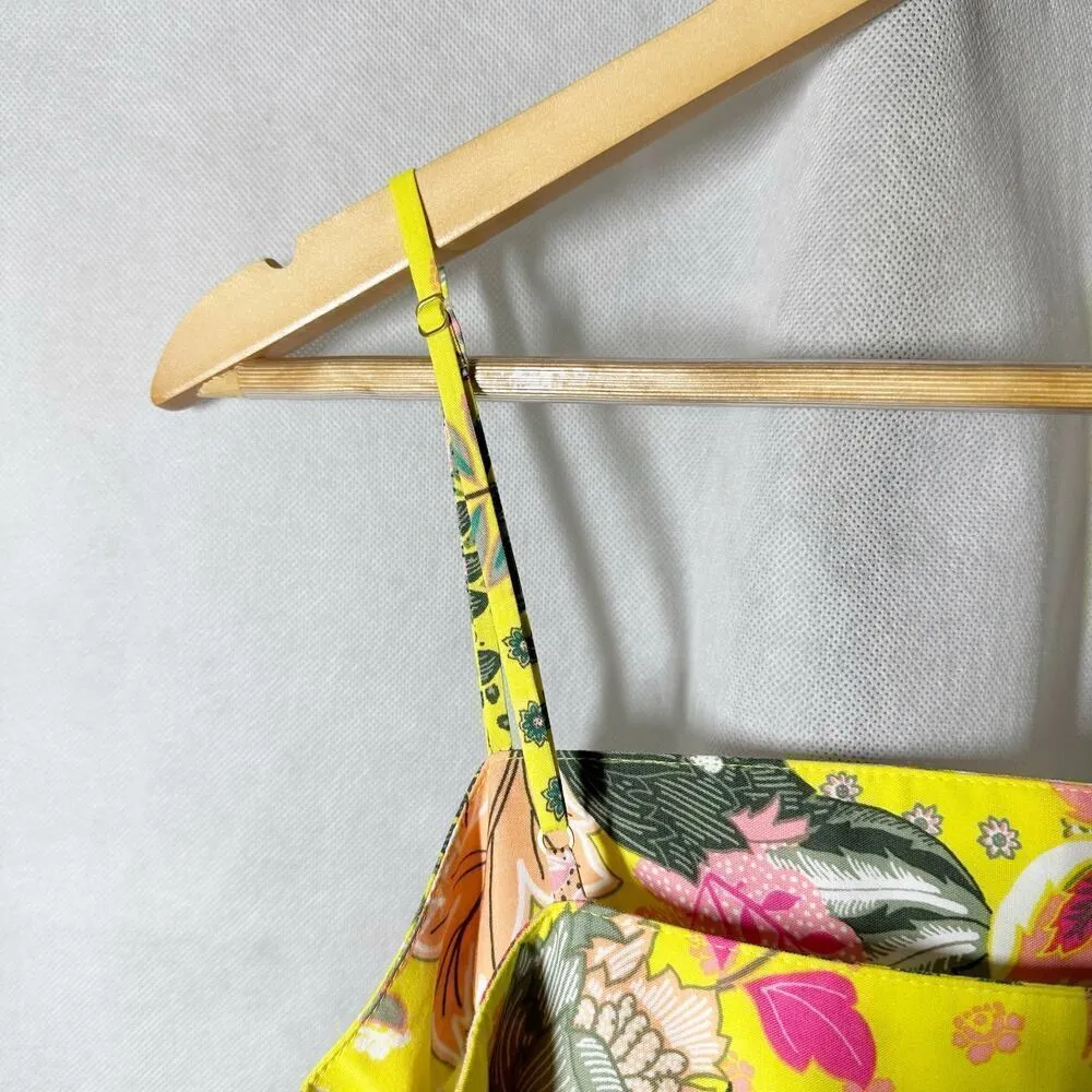 LOFT Floral Strappy Flounce Summer Midi Casual Dress Size 6 - Image 8