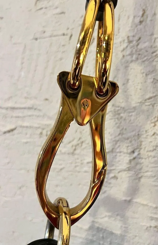 Andre Oliver designer shoulder bag with gorgeous gold chrome hardware Black - Image 5