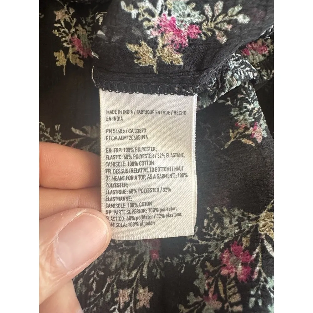 American Eagle Womens Blouse XS Floral Bohemian Bell Sleeve Fairycore Festival - Image 10