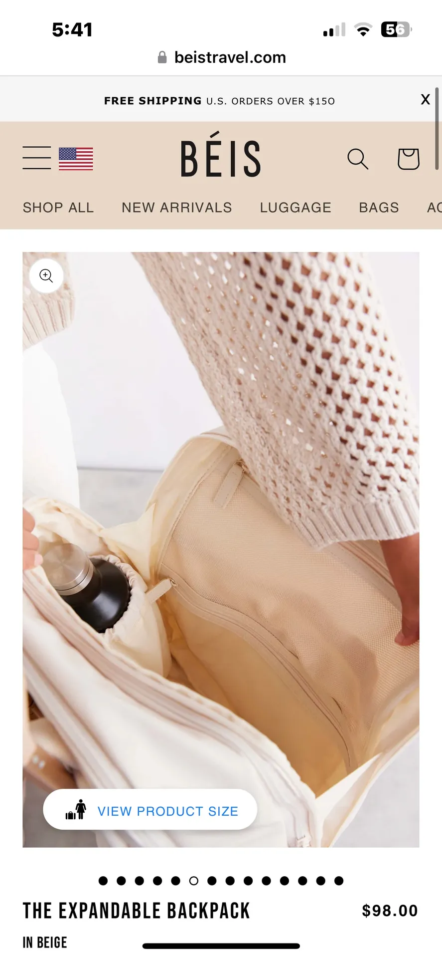 BEIS Expandable Backpack - Image 2