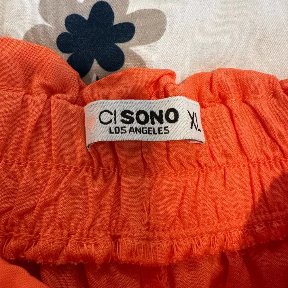 Women’s XL Coral  CiSoNo short Soft, Flowy, Airy. Elastic Waist Tie Front Shorts - Image 5