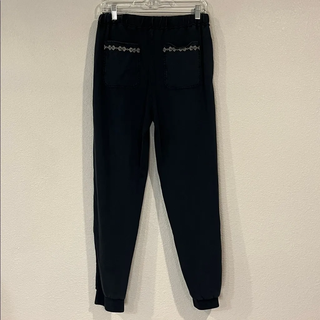 Sundance embroidered jogger pants navy blue S - Image 2