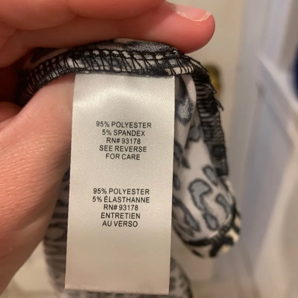 T Tahari | Animal print wrap style shirt - Image 3