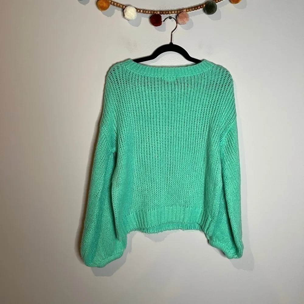 Lovers + Friends mint green bishop sleeve sweater - Image 5