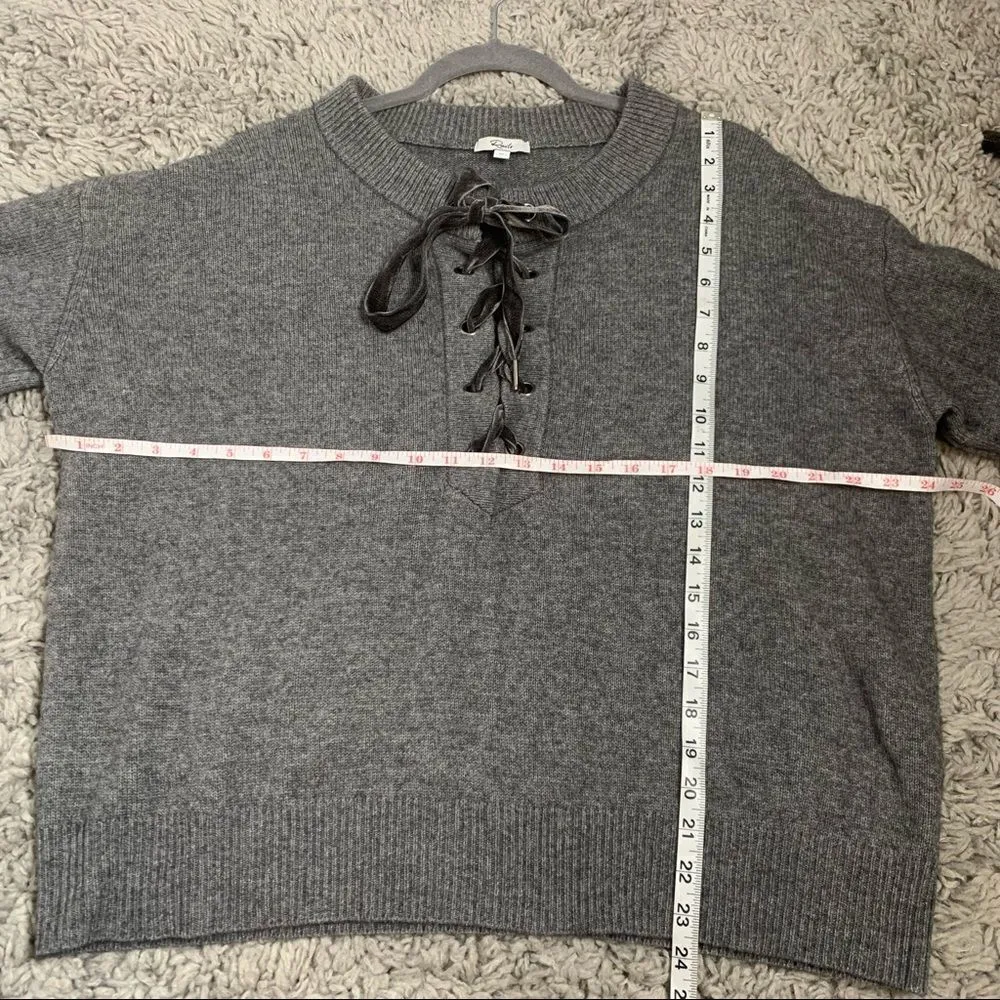 Rails Cashmere Wool Blend Olivia Lace Up Sweater C32 - Image 14