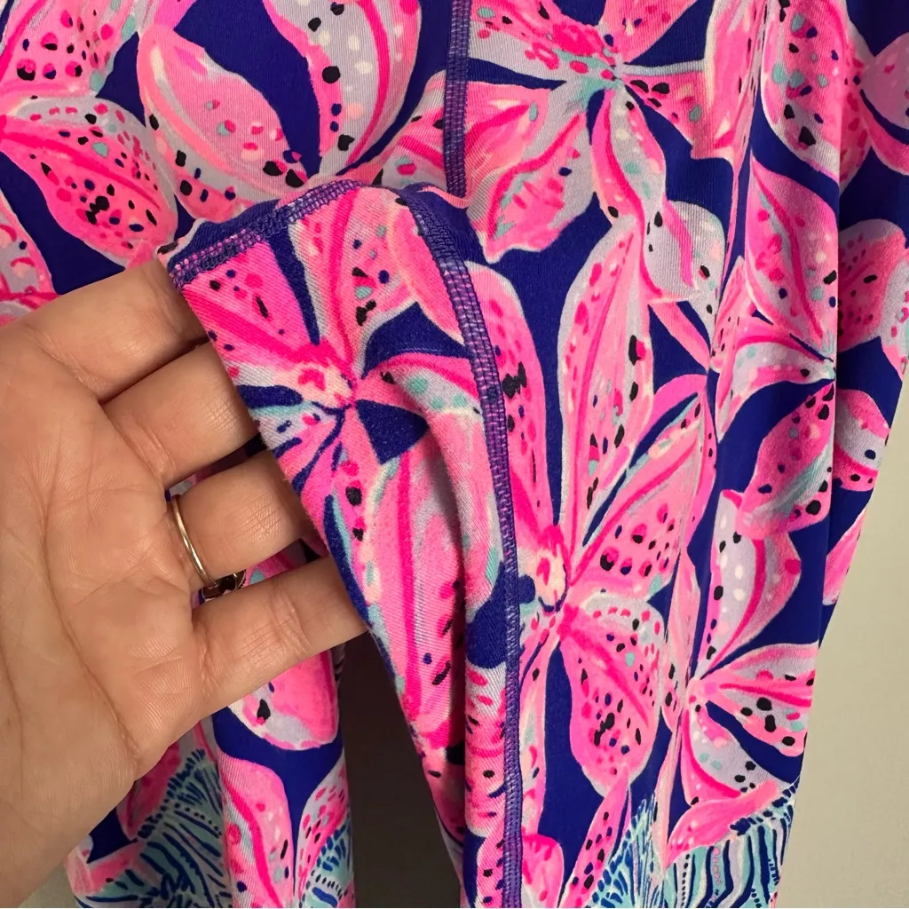 Lilly Pulitzer Jolena Weekender Legging SPF 50 Royal Purple Wild Child Size XL - Image 12