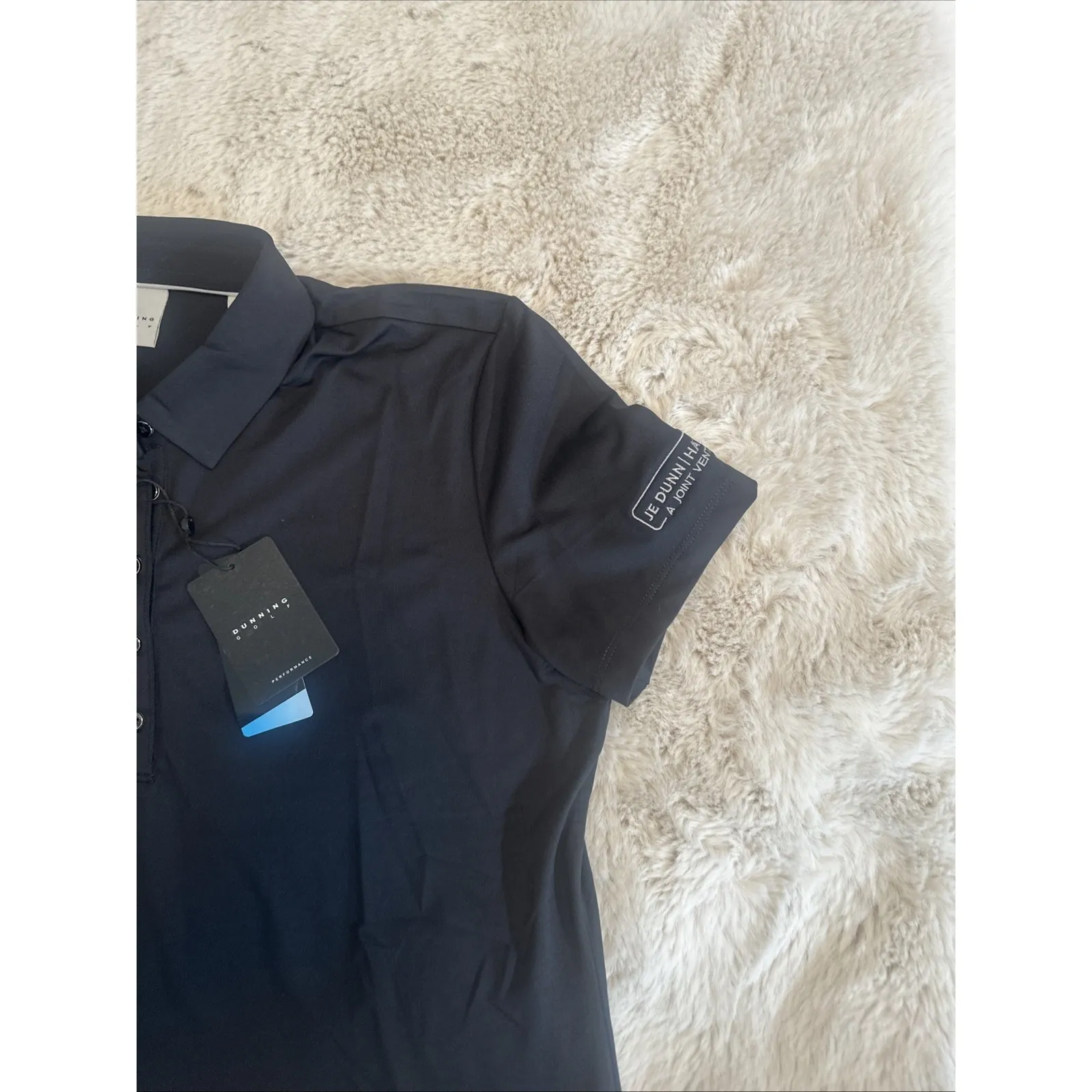 NWT WOMEN'S DUNNING GOLF POLO, SIZE: L Black‎ Black Size L - Image 9