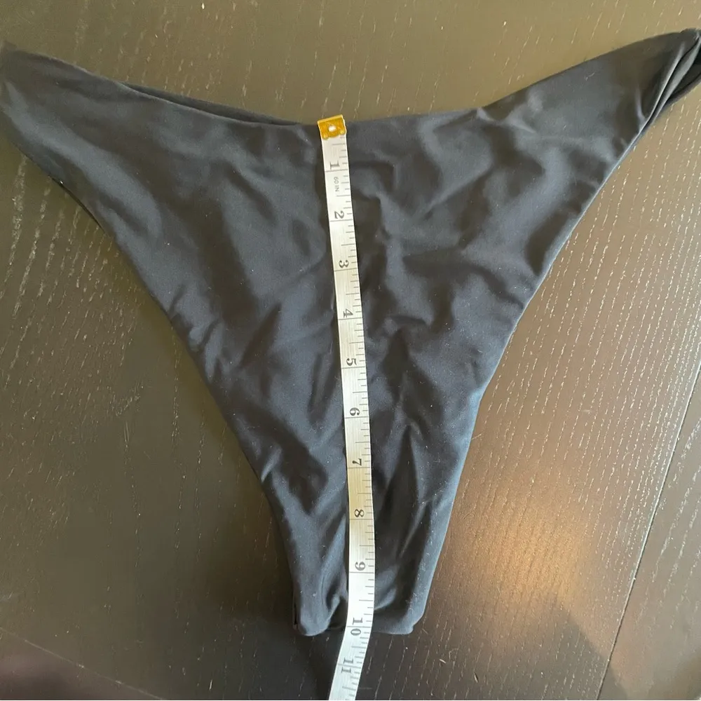 New Boutique Black bikini minimalist emo goth high waist size medium witchy - Image 13