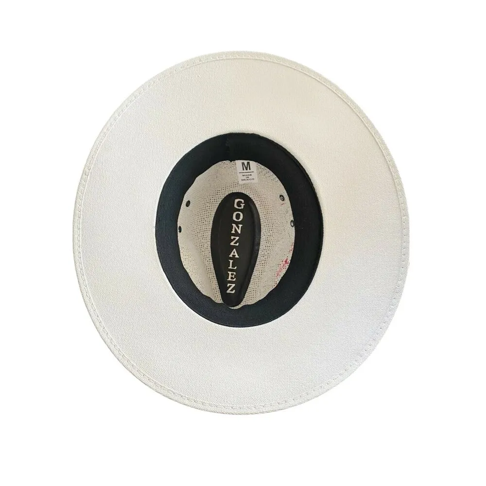 MEXICAN Artisanal Hat HandPainted Fedora Mandala Sombrero Panama Bohemian Large White - Image 5