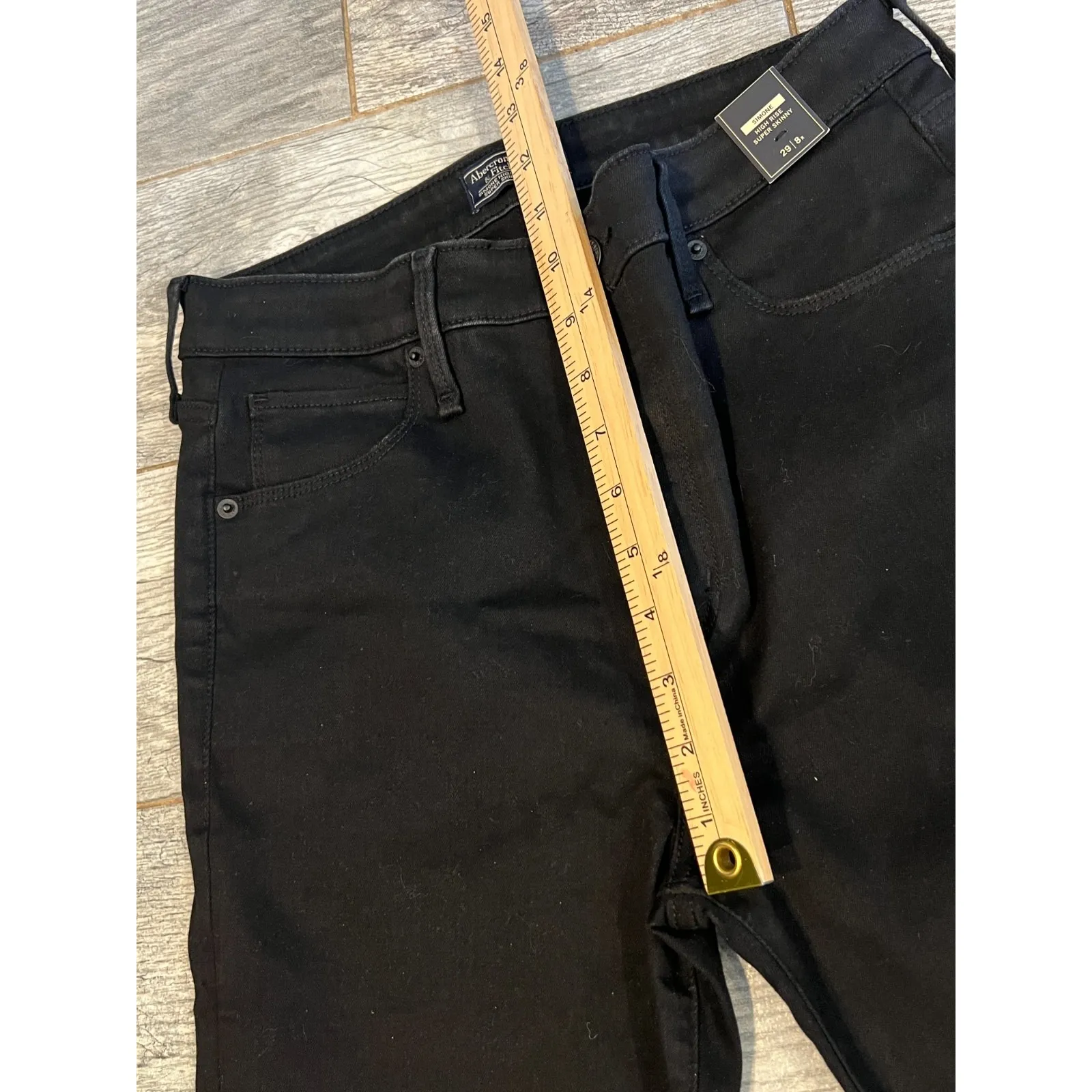 Abercrombie and Fitch Simone High Rise Super‎ Skinny Jeans 29 8R 8 NWT Black - Image 6
