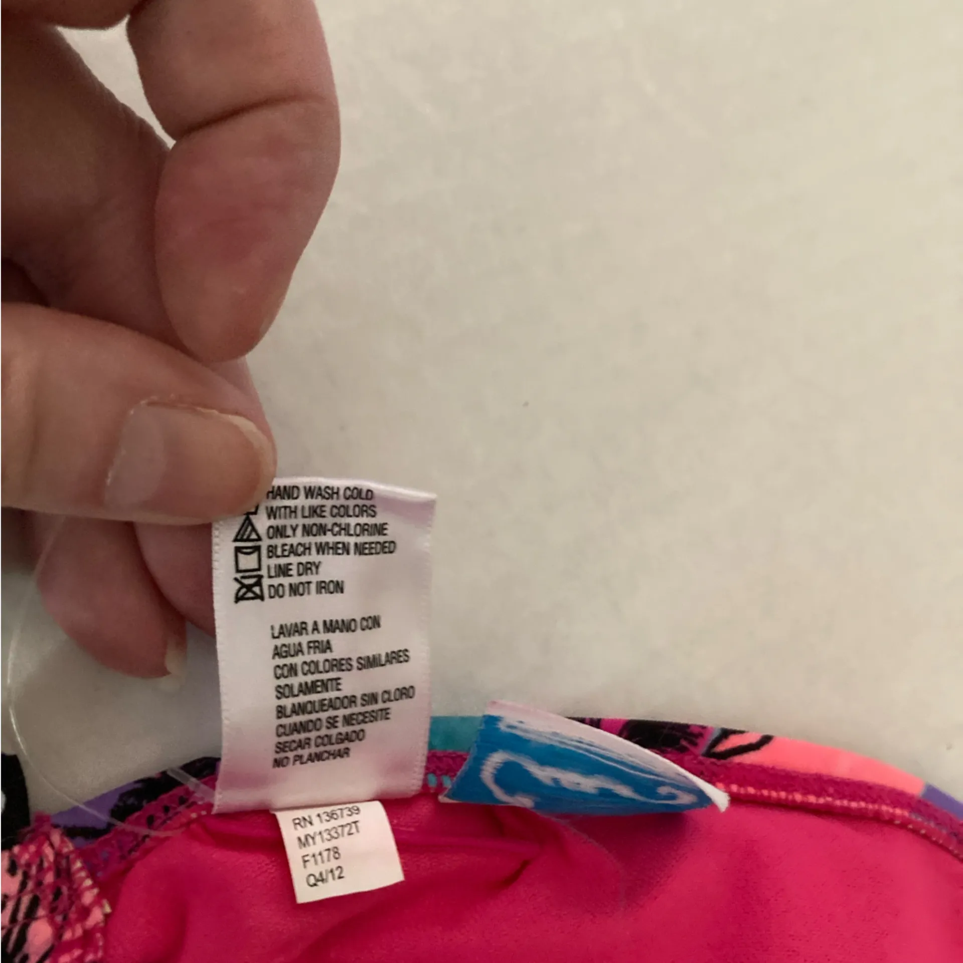 🌞NWOT California Waves Hawaiian Print Triangle Top with Bikini Bottoms A - Image 9