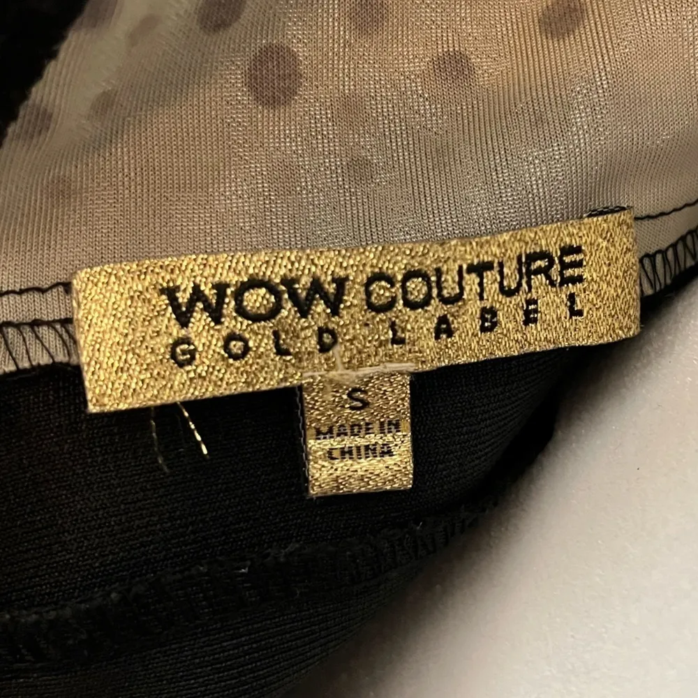 Wow Couture Gold Label Rhinestone Bandage Dress Size S - Image 5