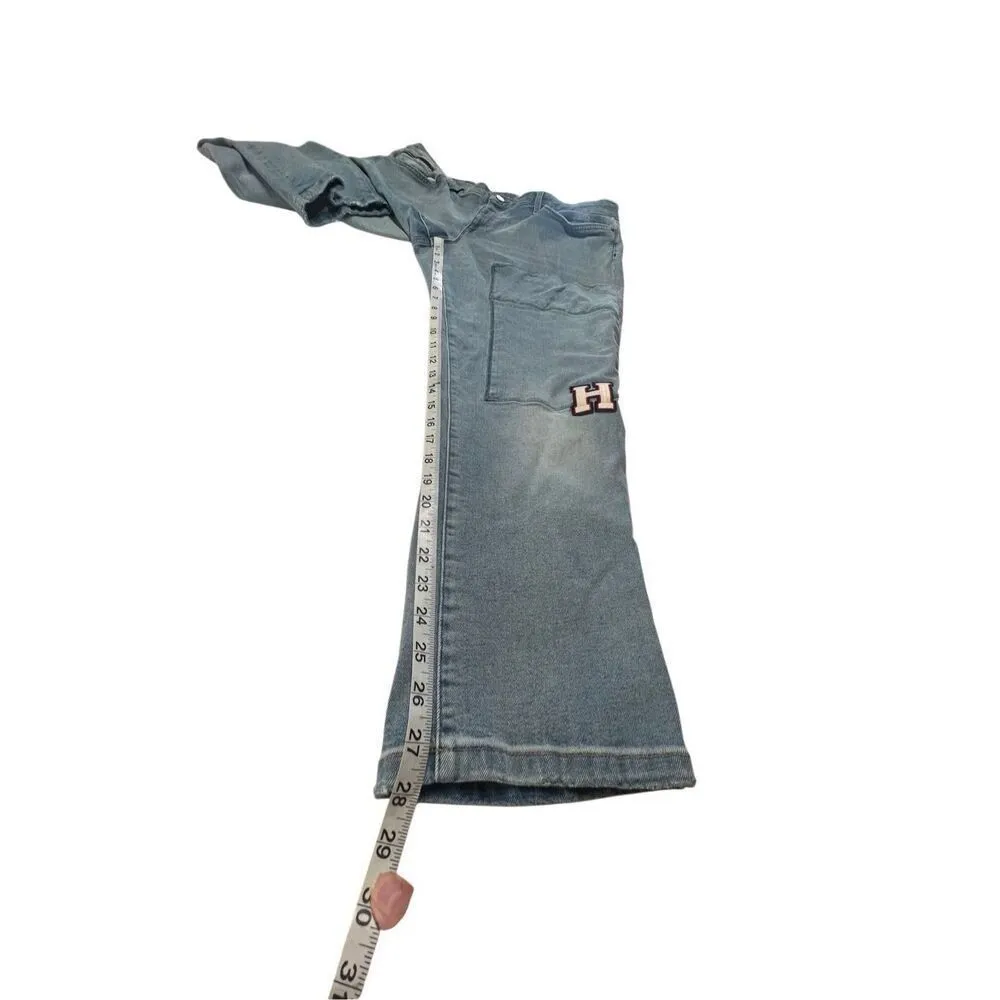 Vintage TOMMY HILFIGER Jeans Womens 16 Blue Boyfriend Straight Patches 90s Y2K - Image 8