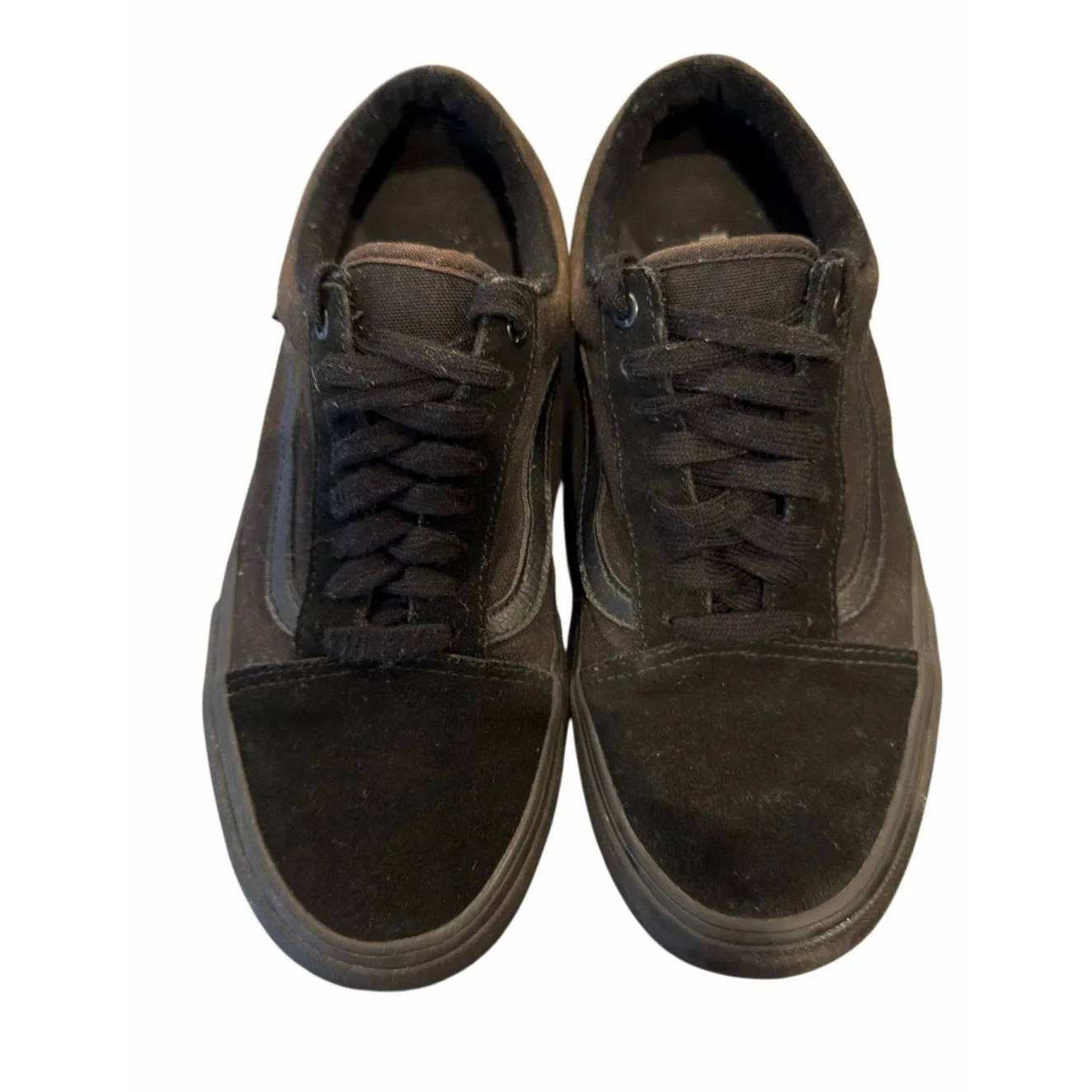 Vans Old Skool Black Canvas Suede Sneakers (Unisex) - Image 5