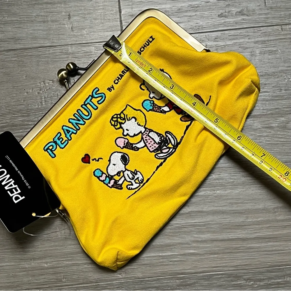 Snoopy peanuts charlie and sally brown mini clasp pouch bag Yellow - Image 4
