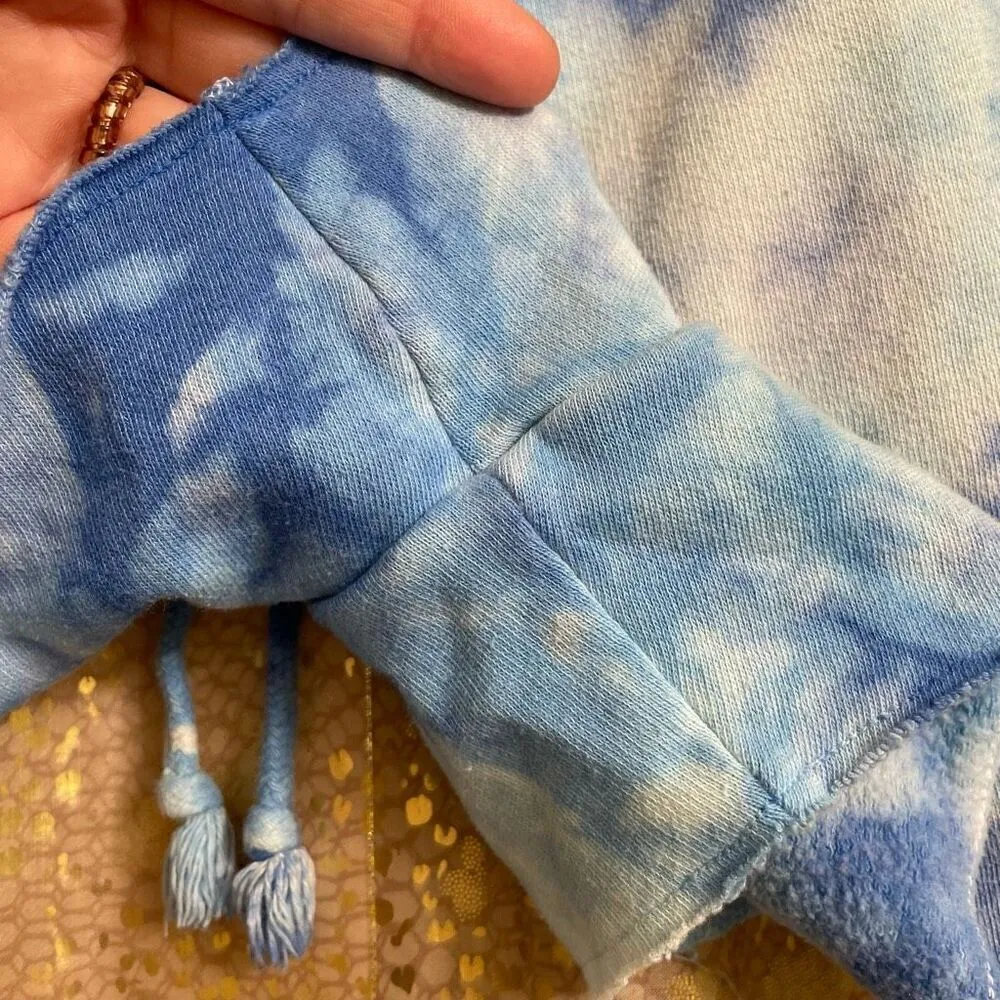 PINK Victorias Secret Blue Tie Dye Pocketed Lounge Shorts Small - Image 6