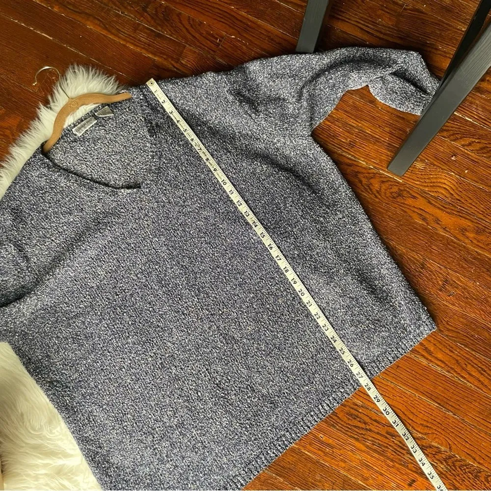 Vintage Heather Blue & Tan Cozy Sweater Oversized Size 26 - Image 6