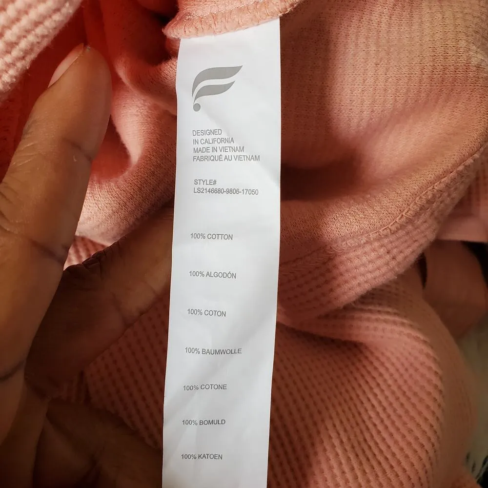 Fabletics  Pink Anna Tie Back Sweatshirt Size L - Image 8