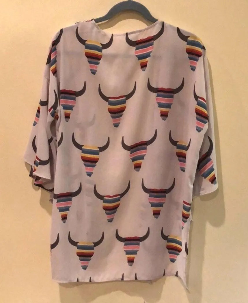 Peach Love Bullhead Kimono - Image 2